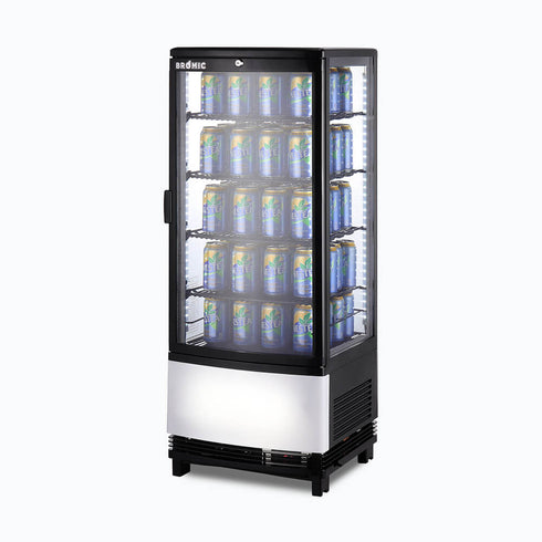 Bromic Countertop Fridge – 98L – 1 Door – Curved Glass - CT0100G4BC-NR